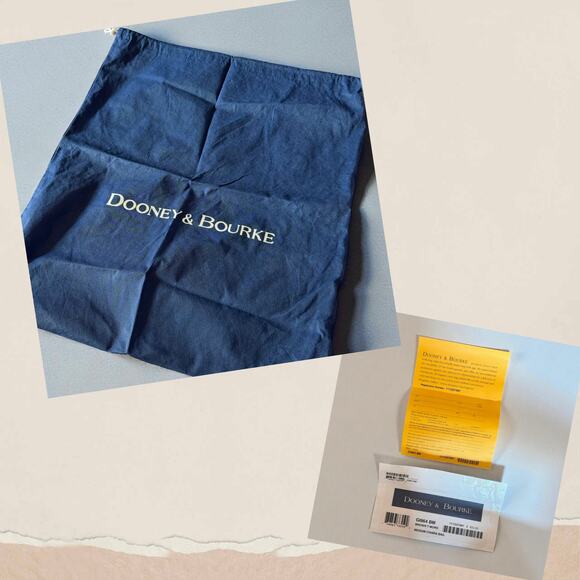 Dooney & Bourke Medium Chiara Leather Satchel Handbag Tote Brown Cream Giraffe - Picture 14 of 14